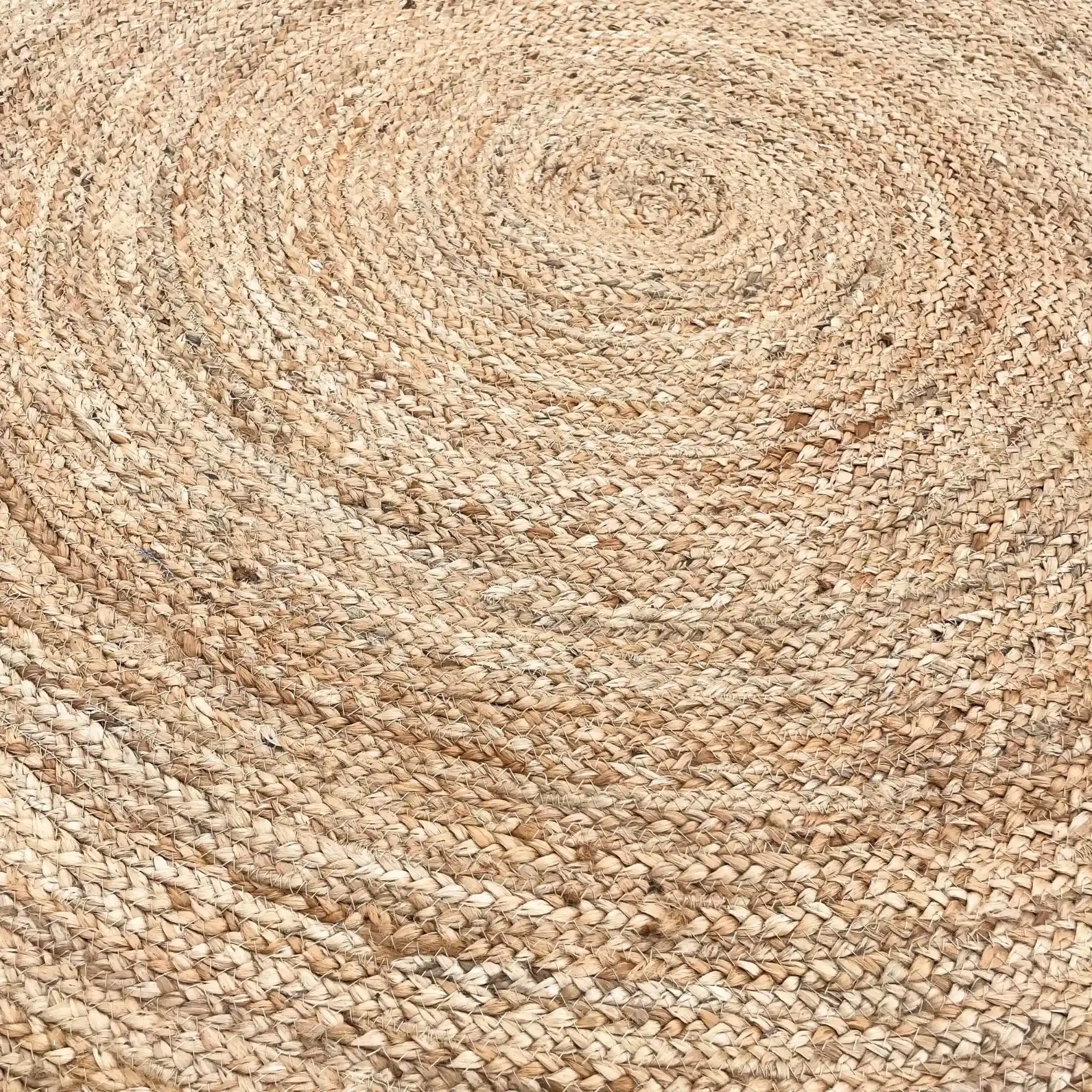 Alfombra redonda grande de yute 150 cm - Imagen 4