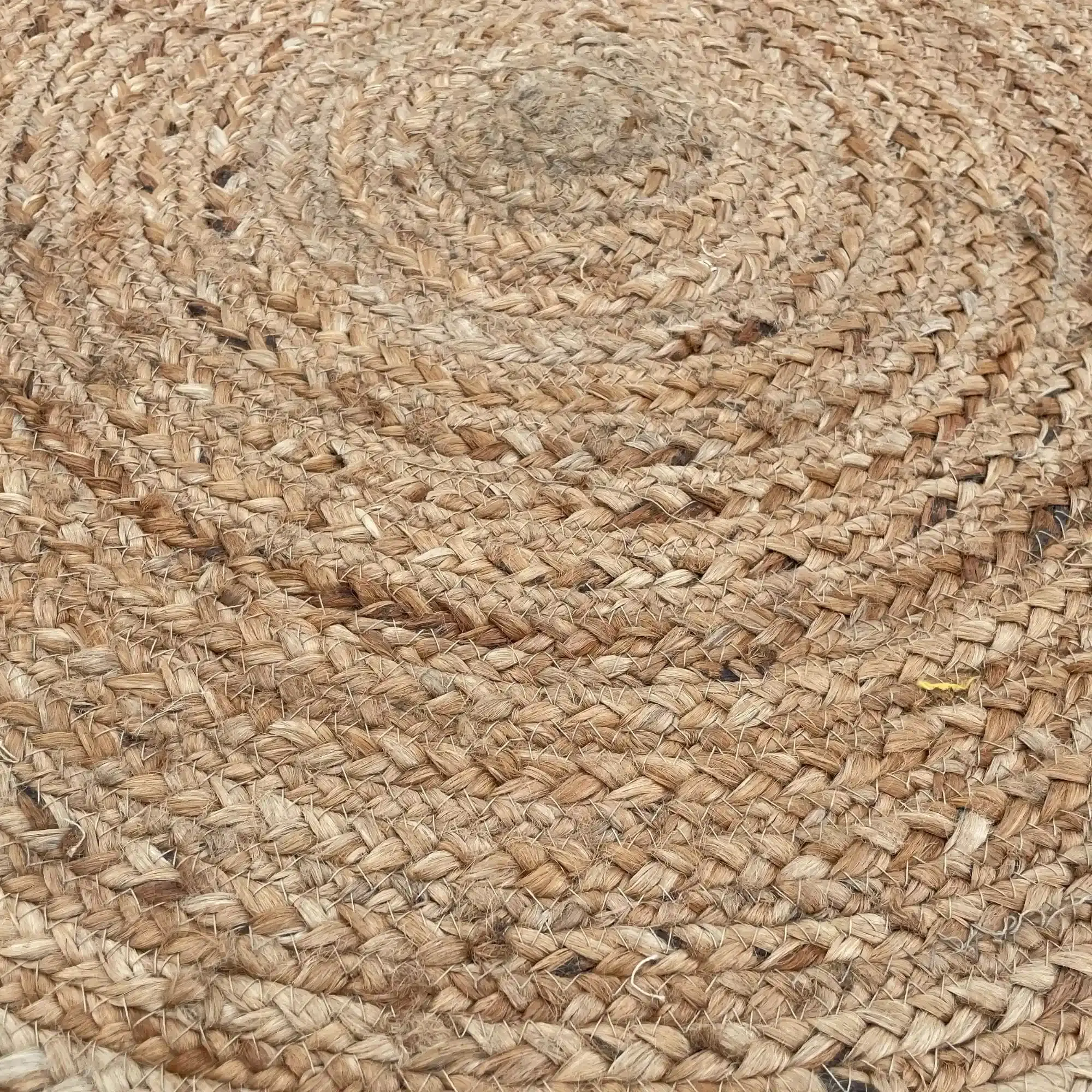 Alfombra redonda de yute suave 90 cm - Imagen 3