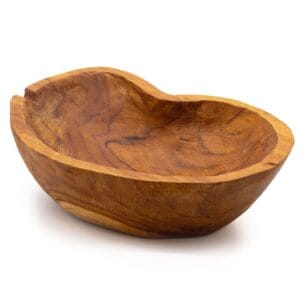 Frutero de madera de teca natural