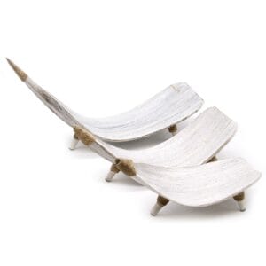 Juego de fruteros de hoja de coco - Blanqueado