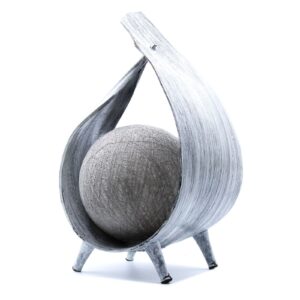Lámpara de Hoja de Coco Natural - Gris